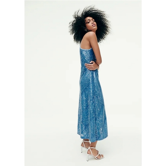 73. J.Crew Collection limited-edition Alicia sequin racerback slip dress - Picture 2 of 12